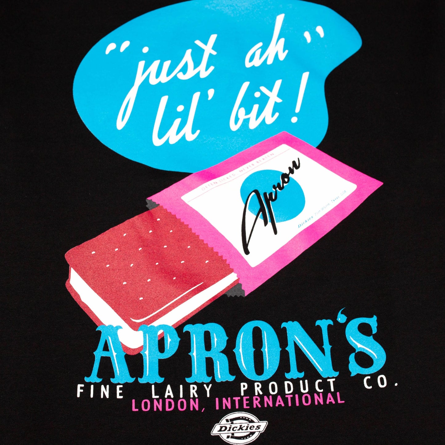 APRON X DICKIES - JUST AH LIL' BIT TEE (BLACK)