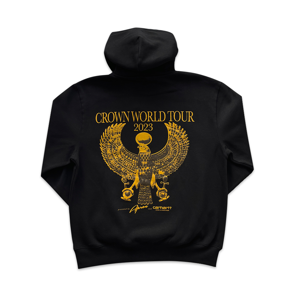 APRON X CARHARTT WIP - CROWN WORLD TOUR HOODIE (BLACK)