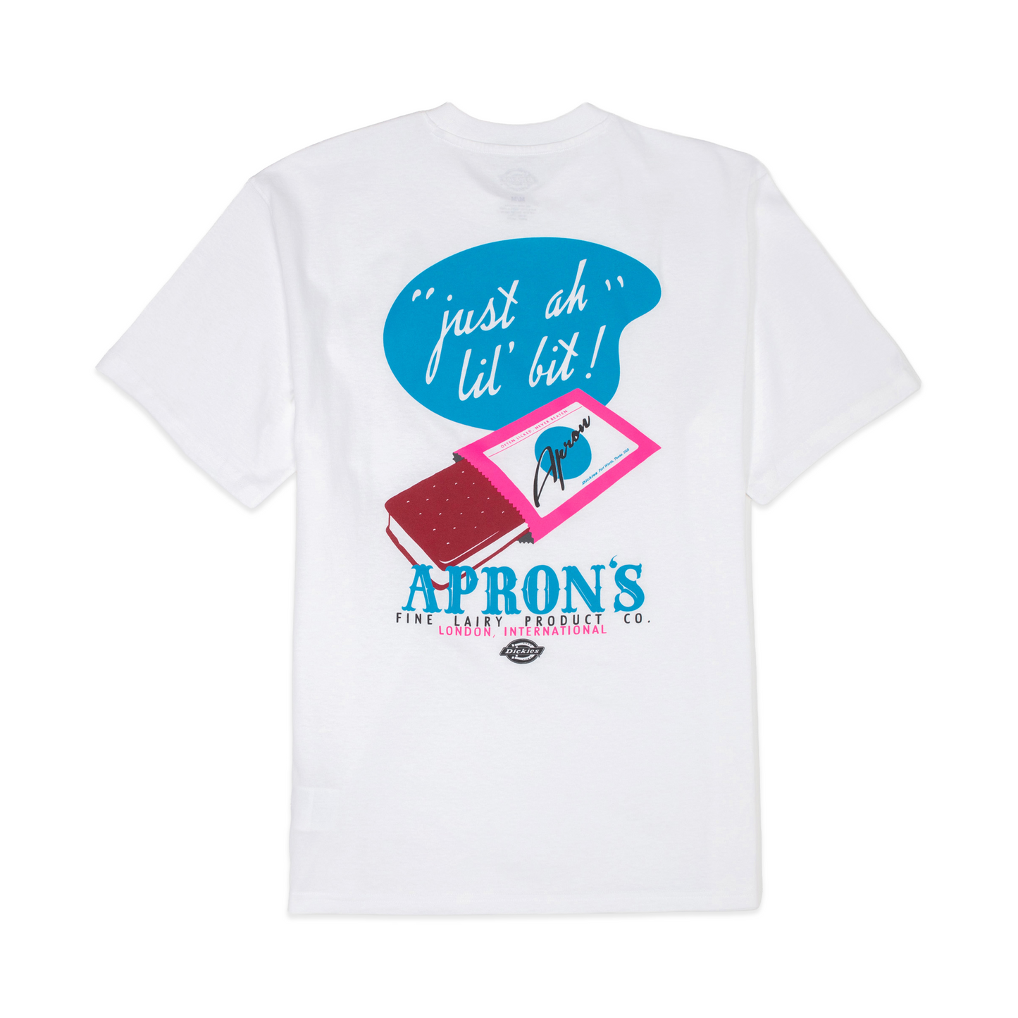 APRON X DICKIES - JUST AH LIL' BIT TEE (WHITE)