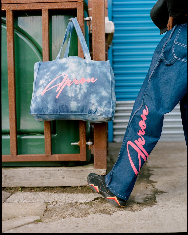 OG SCRIPT TIE DYE SHOPPING BAG
