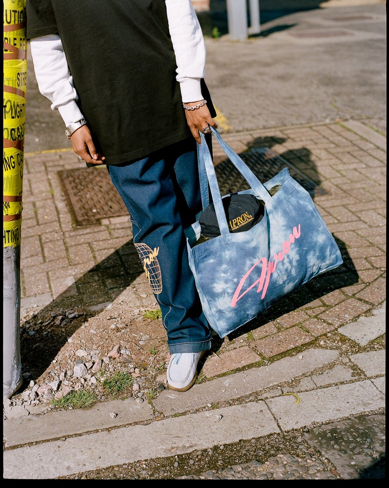 OG SCRIPT TIE DYE SHOPPING BAG