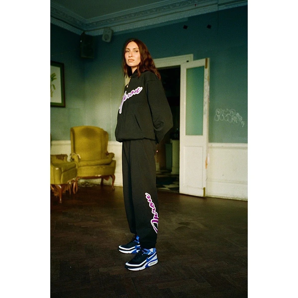 COLLEGE SWEAT PANTS (GRAPE)