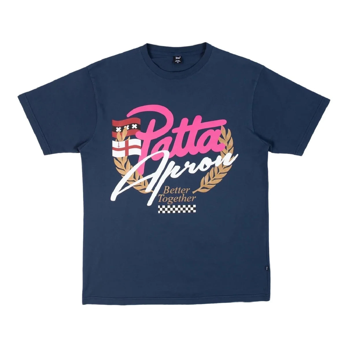 PATTA X APRON CREST LOGO T-SHIRT (EVENING BLUE) + VINYL