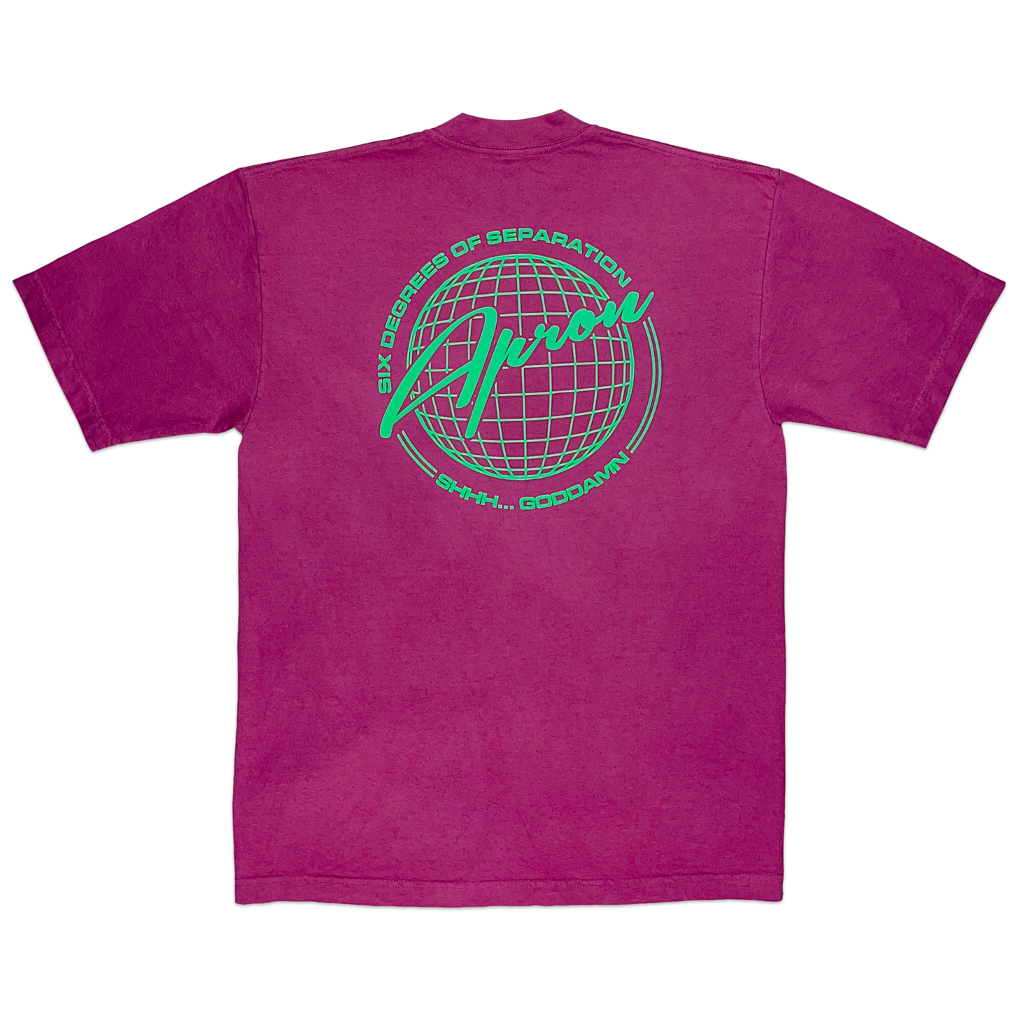 WORLD GRID TEE (BERRY)